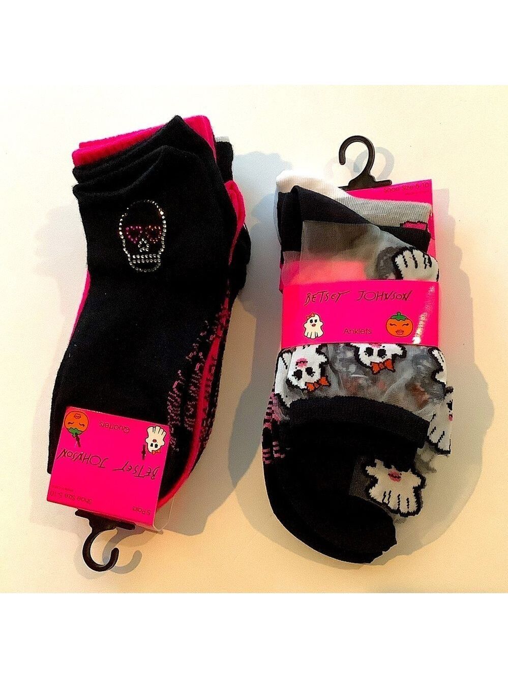 Betsey Johnson Halloween Bundle Of Socks 8 Pairs New